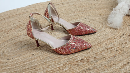 Tacones Rosados Brillantes / Z260133