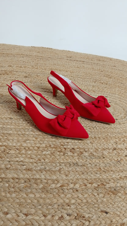 Tacón Rojo con Moño / Z260134