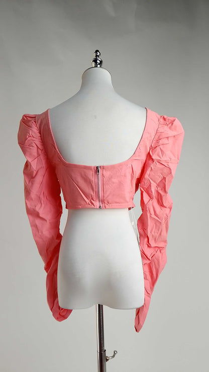 Blusa coral manga larga fluida D&M / V374