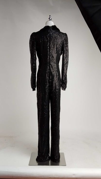 Enterizo negro de lentejuelas D&M / V461