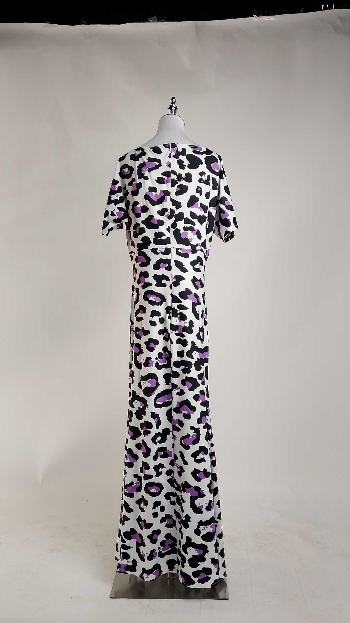 Vestido estampado blanco con morado AOMEI / AO90