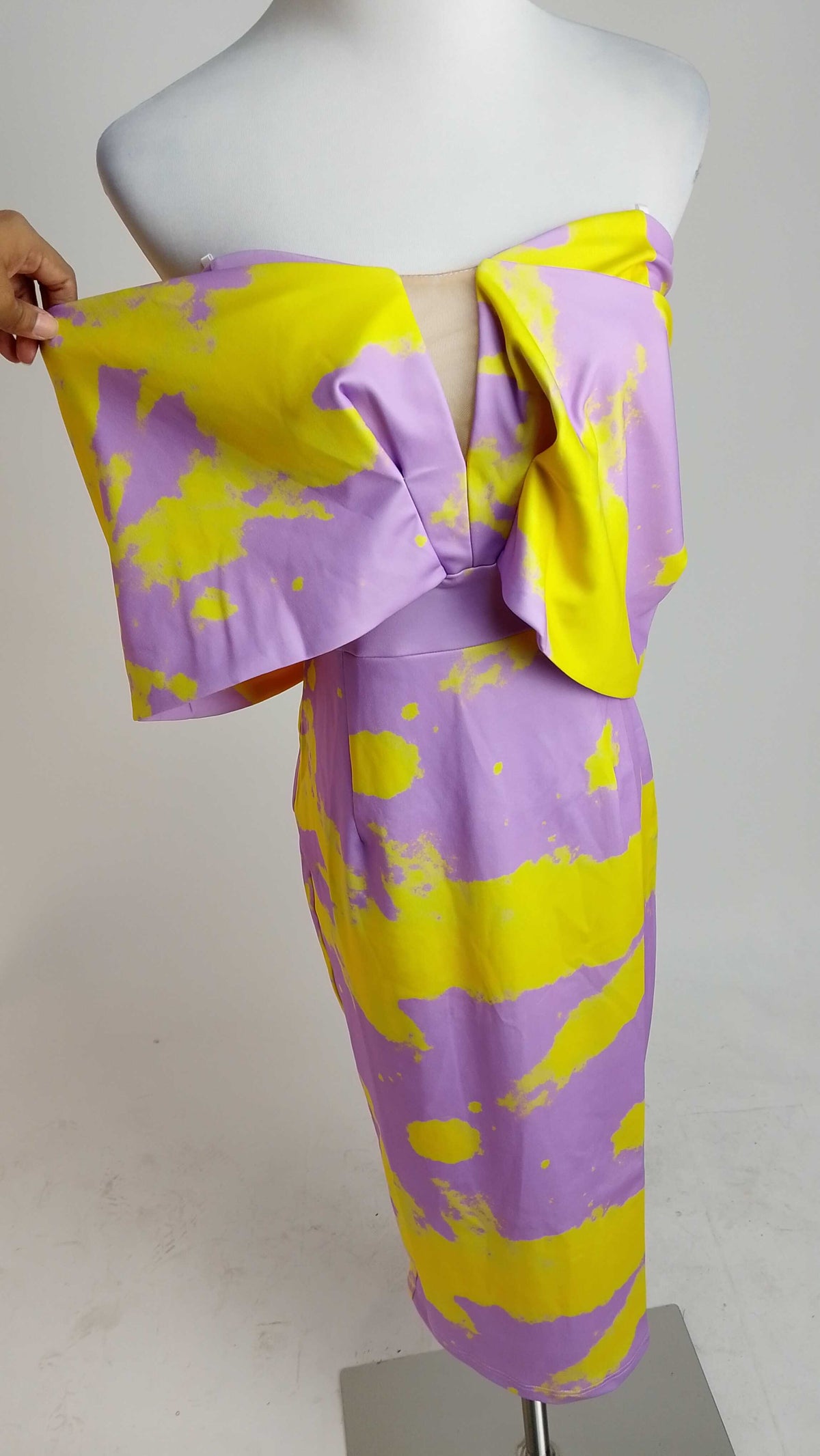Vestido morado estampado floral AOMEI / AO77