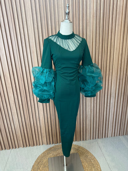 Vestido verde largo / AO160