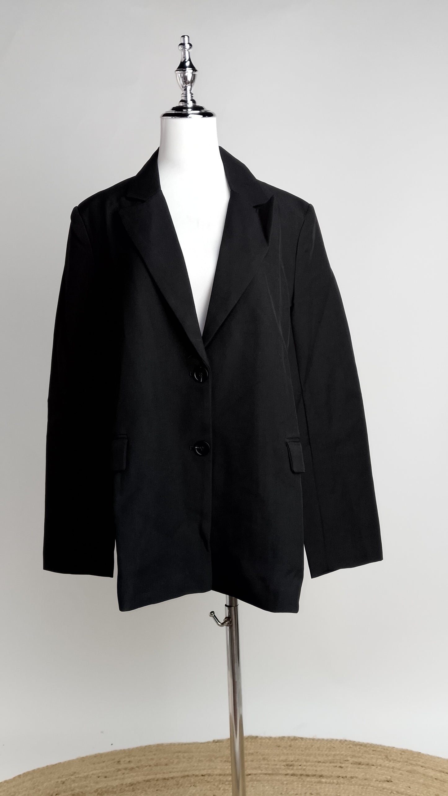 Blazer Negro Oversize Elegante / ANBL2643