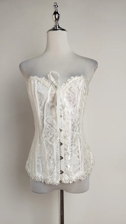 Corset con Escote + Pantalón palazzo fucsia /OUTEV54