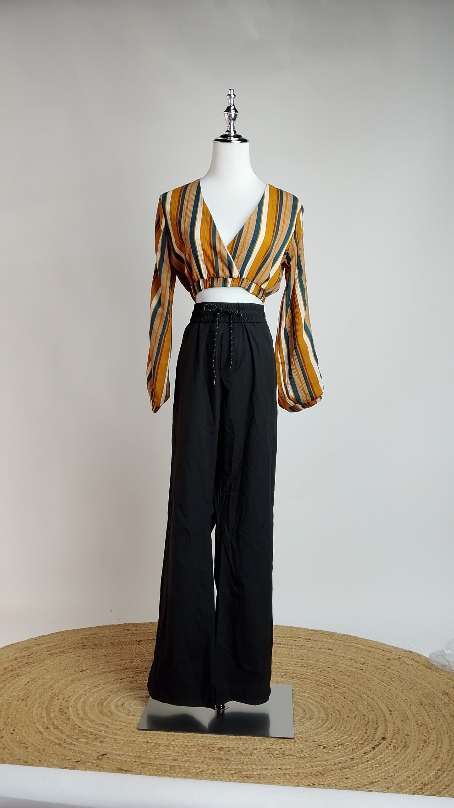 Pantalón Palazzo Negro Clásico / ANE1001-43