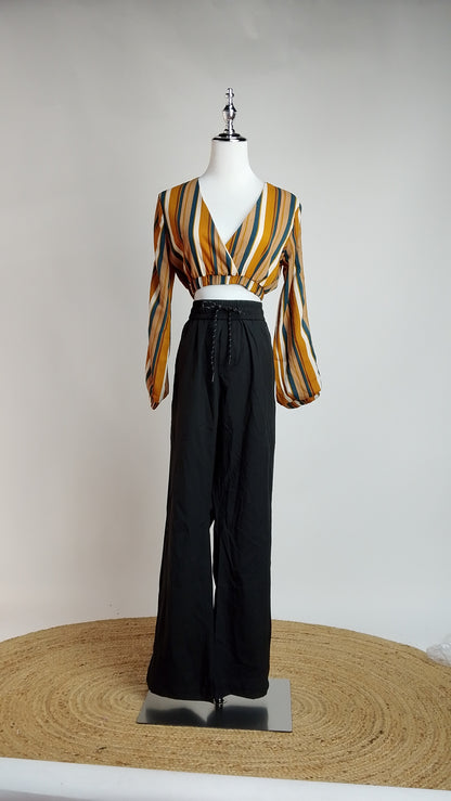 Pantalón Palazzo Negro Clásico / ANE1001-43