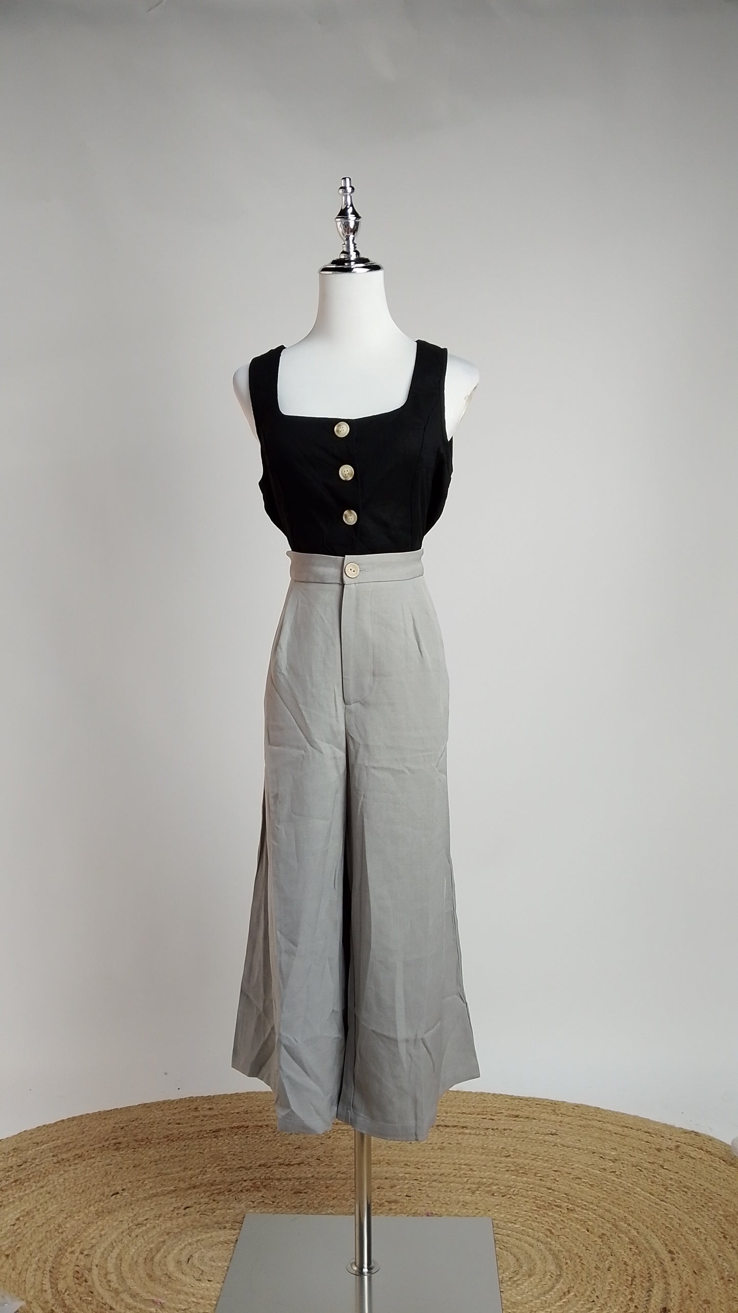 Pantalón Gris Claro Palazzo / ANE1001-49