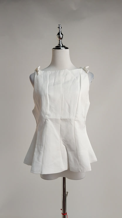 Blusa Blanca Sin Mangas / ANB26103