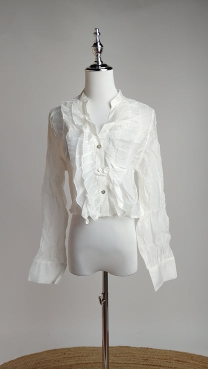 Blusa con Volantes y Encaje / ANB26040