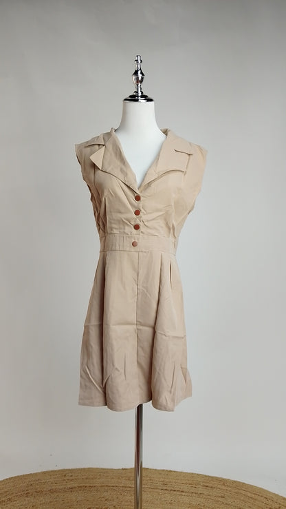 Enterizo Beige con Botones / L85A