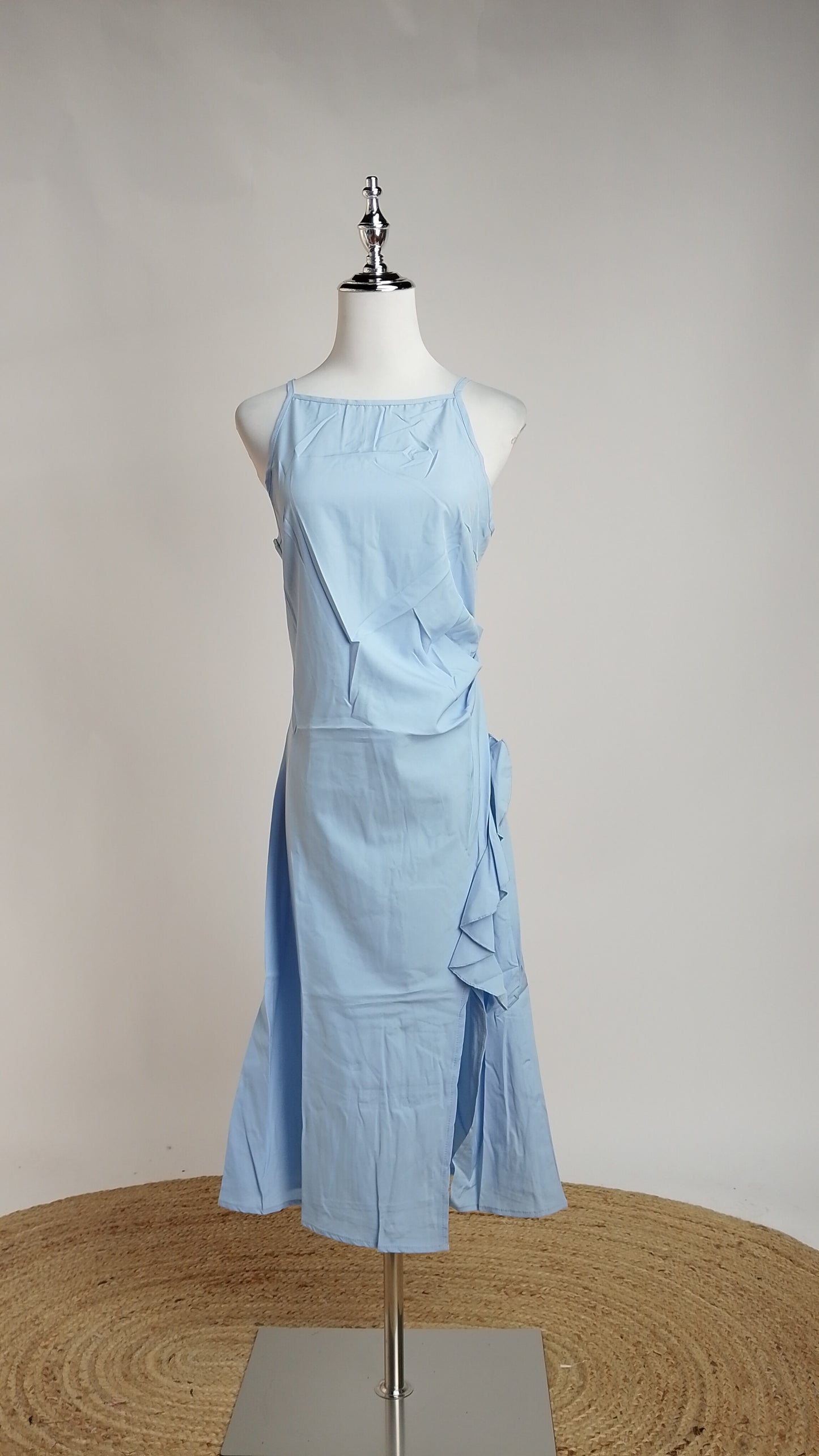 Vestido Celeste Minimal Midi / L94A