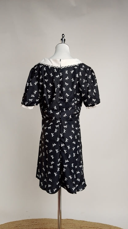 Vestido Negro Estampado / L98A