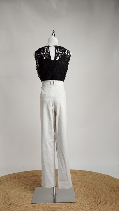 Pantalón Blanco Recto Clásico / ANE1001-48