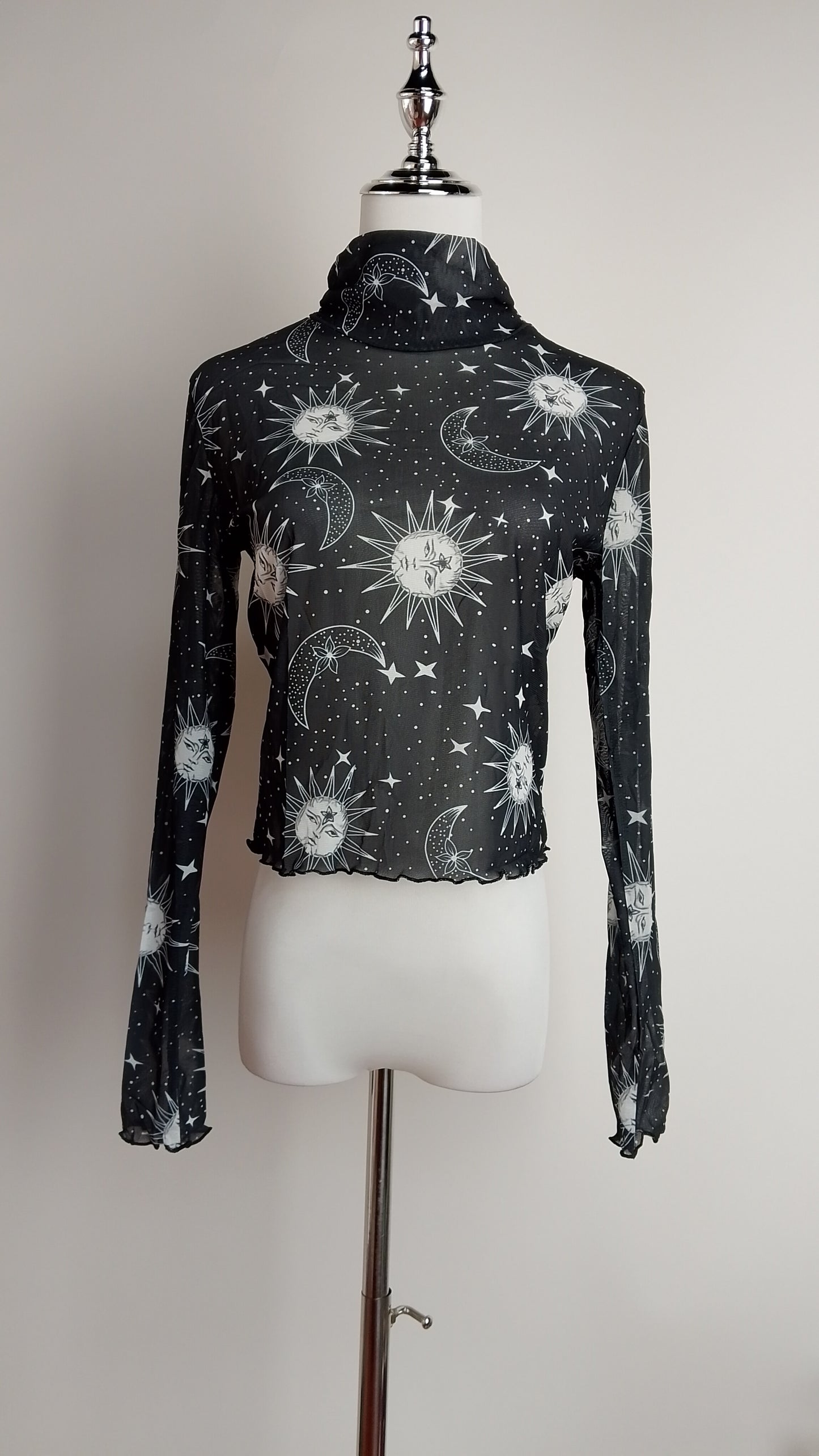 Top negro malla estrellas / L4A