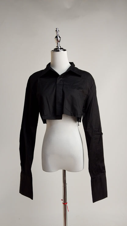 Blusa Negra Cropped / ANB26088