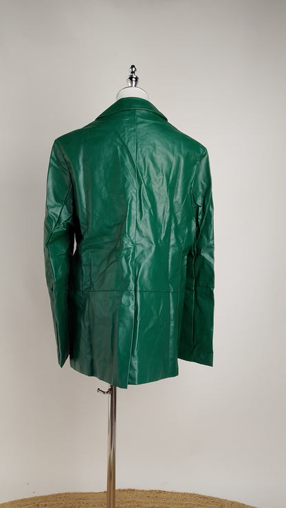 Blazer Verde Oscuro Casual Elegante / ANBL2628