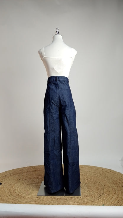 Pantalón Denim Oscuro Palazzo / ANE1001-52