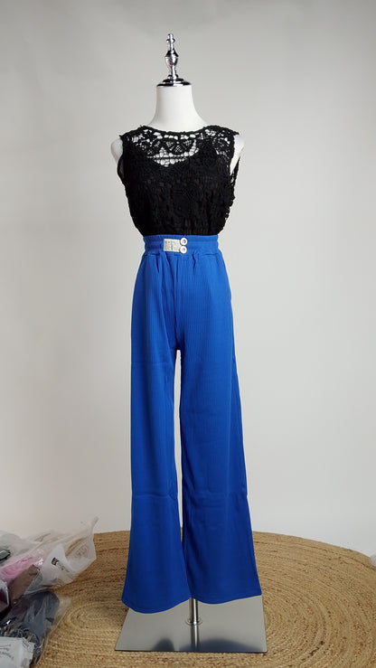 Pantalón azul eléctrico wide leg / ANE1001-29