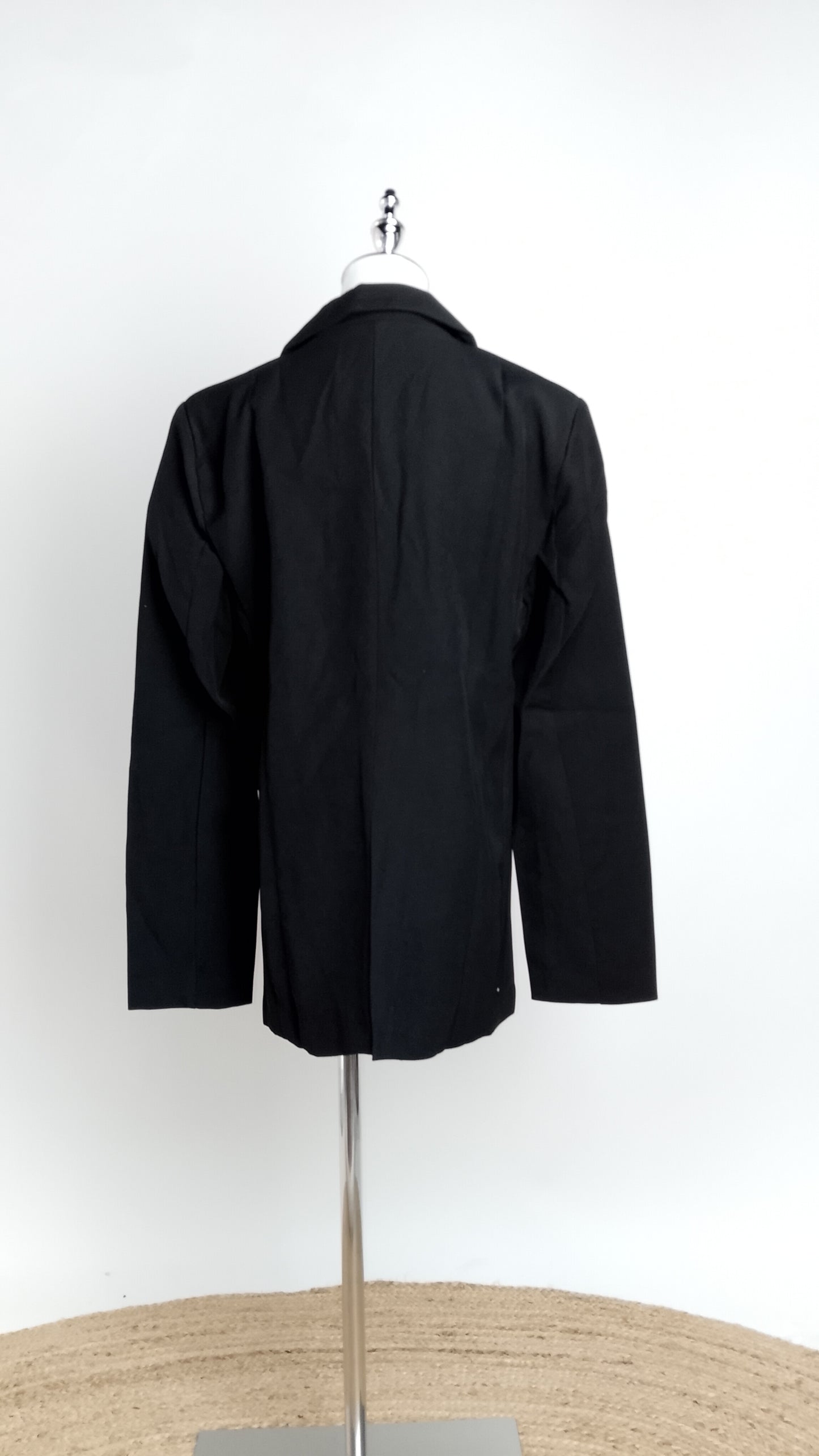 Blazer Negro Largo Elegante / ANBL2656