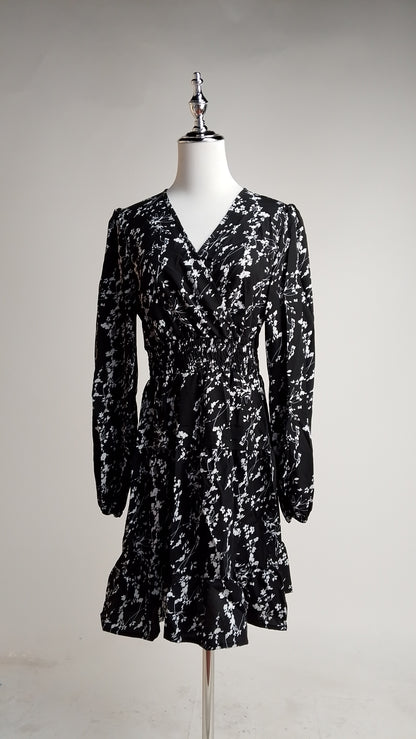 Vestido Negro Floral / SH106