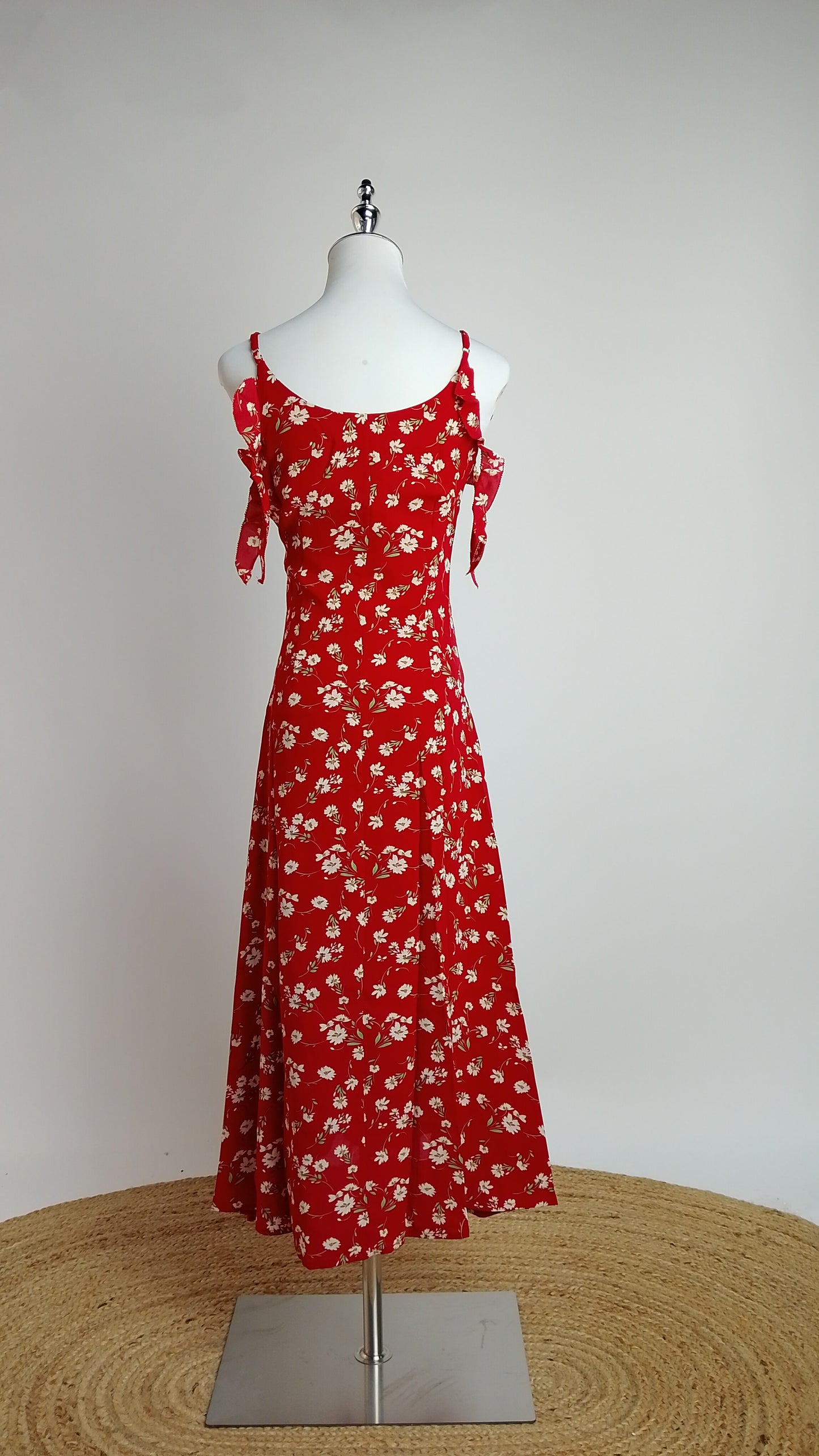 Vestido Casual Floral Rojo Verano / MV01