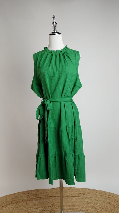 Vestido Verde Elegante Cintura Ajustada / MV05