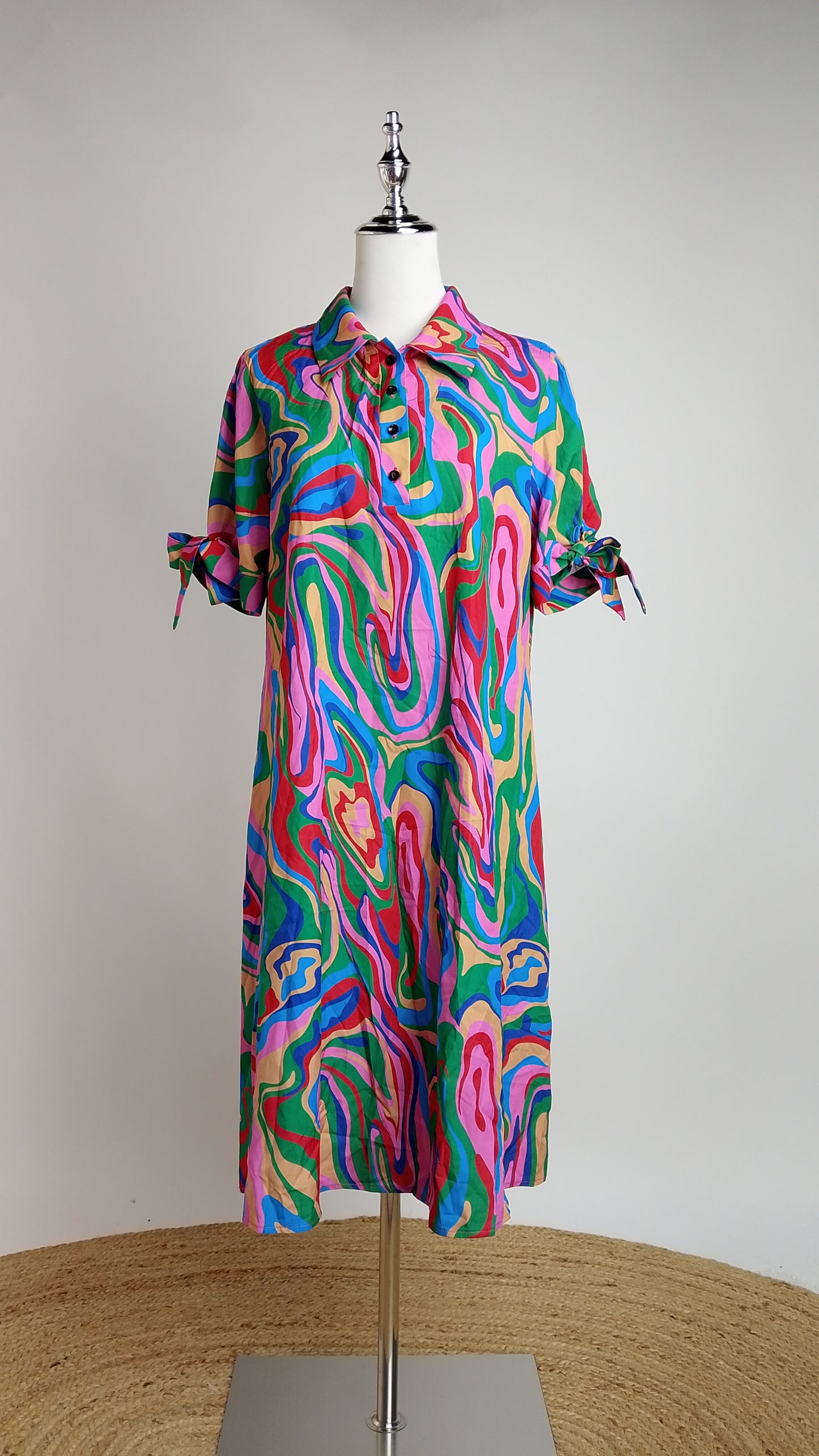 Vestido Multicolor Estampado Casual / MV40