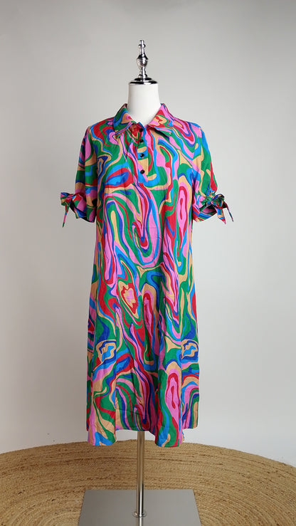 Vestido Multicolor Estampado Casual / MV40