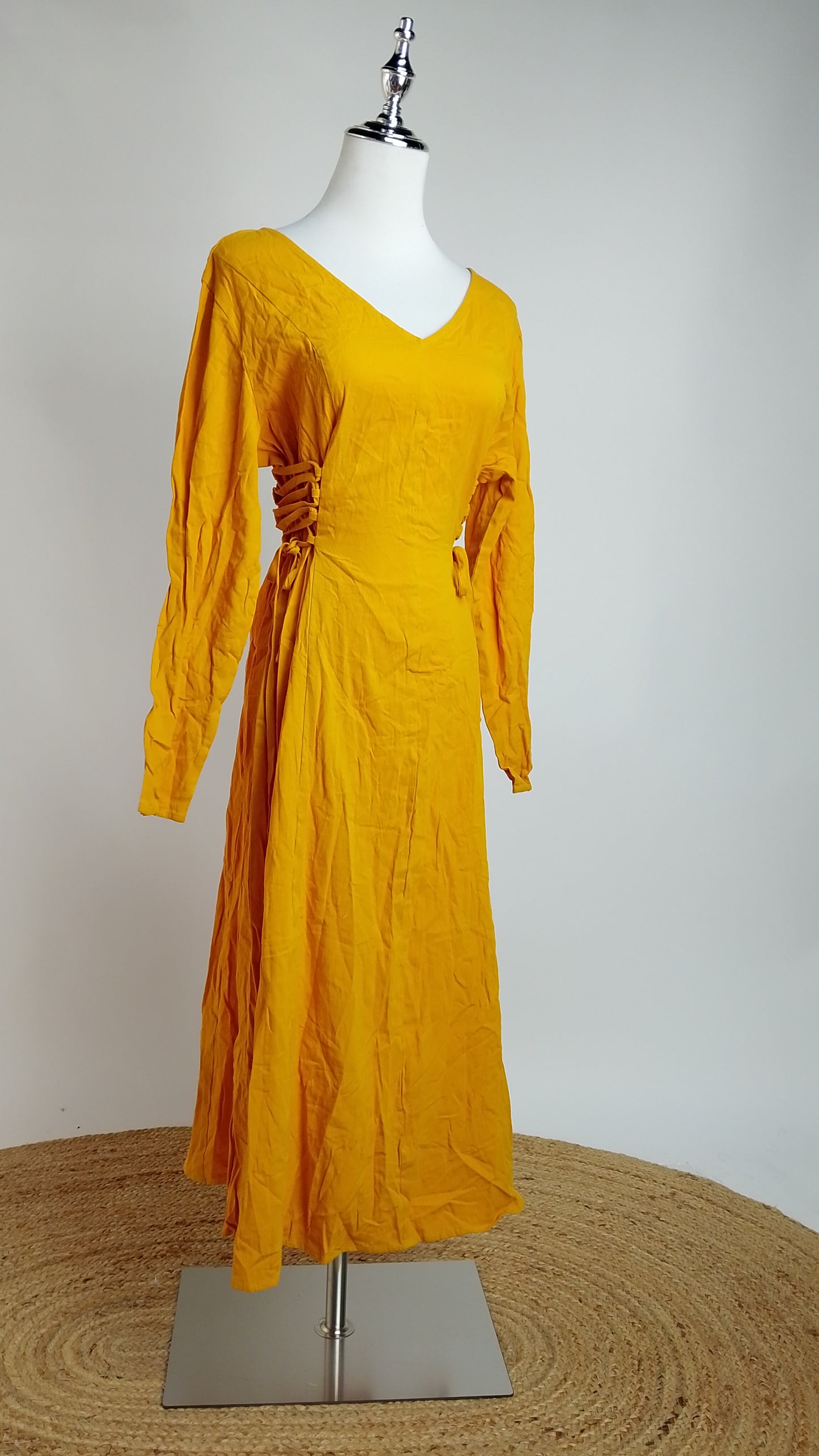 Vestido Amarillo Largo Elegante / MV41