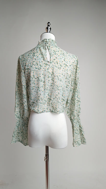 Blusa Floral con Amarre en Cintura / ANB26050