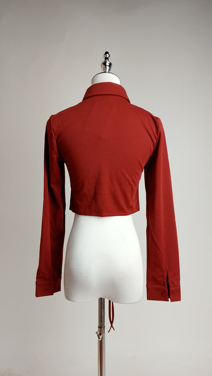 Blusa Crop con Fruncido y Cordón Ajustable / ANB26047