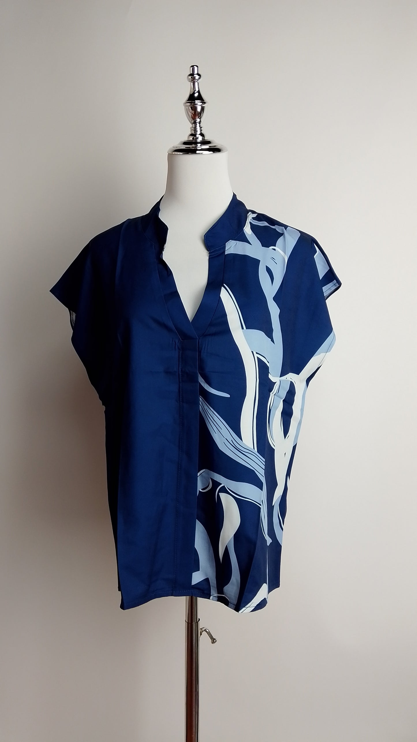 Blusa azul estampada / L22A