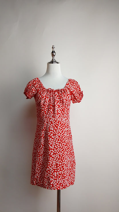 Vestido Rojo Floral / ANU28