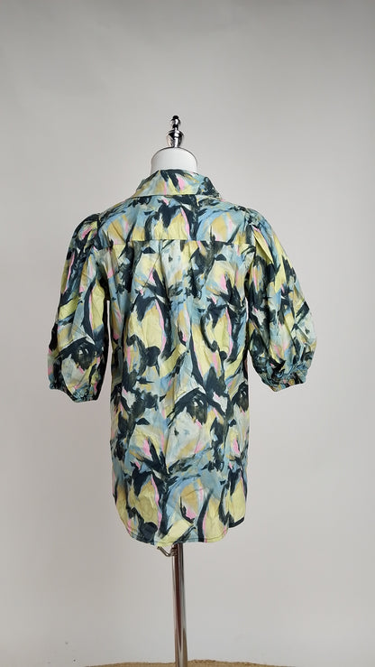 Blusa Verde Estampada Casual / NOB11