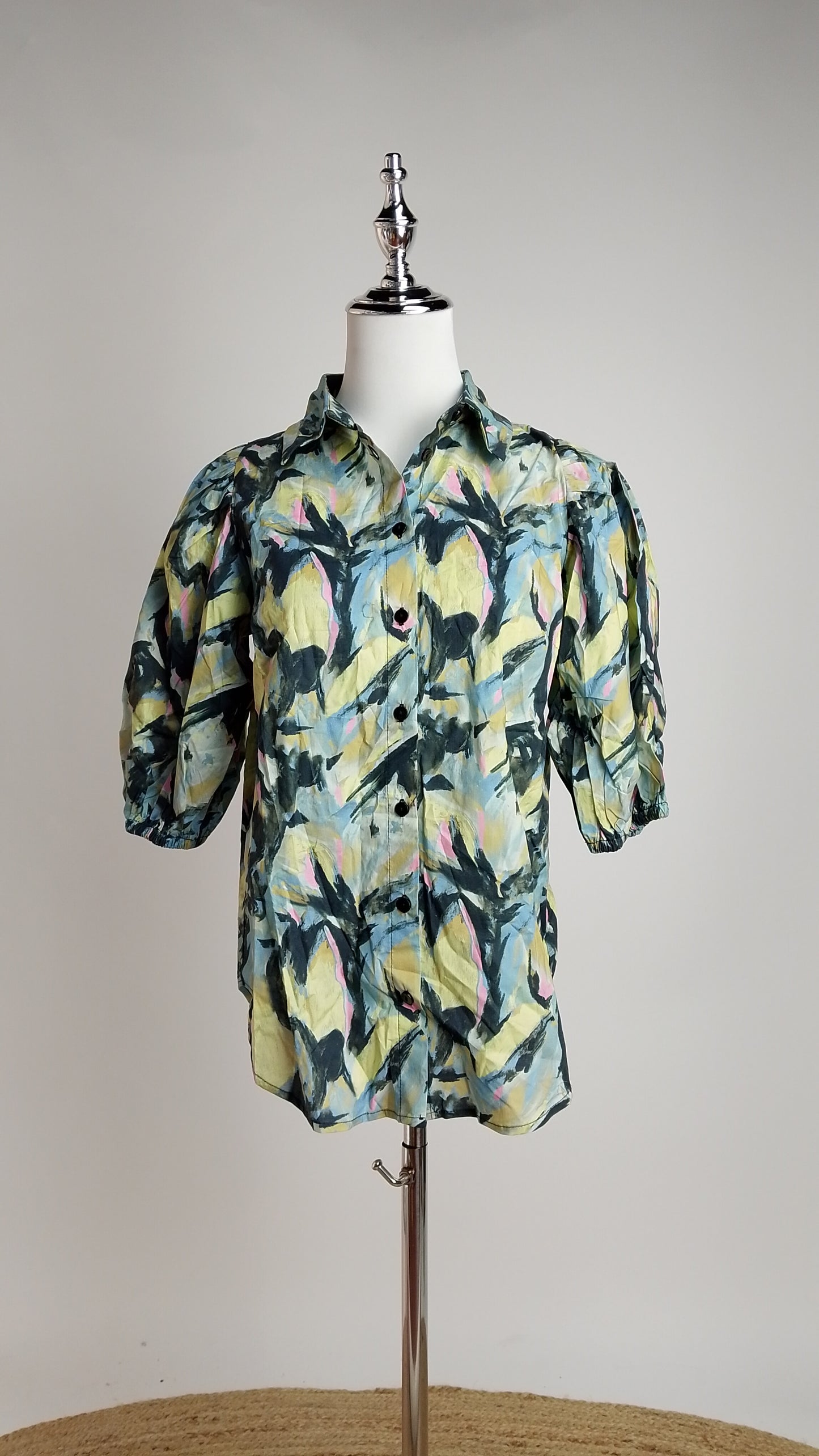 Blusa Verde Estampada Casual / NOB11