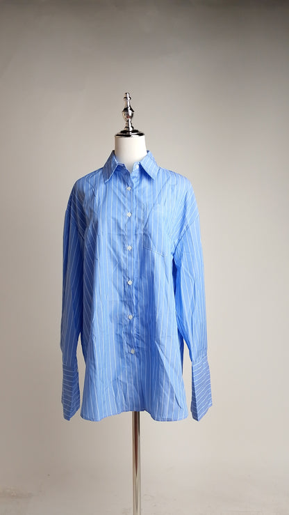 Camisa Azul Celeste de Manga Larga / ANB26086