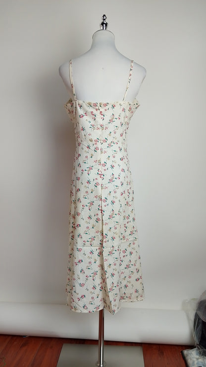 Vestido midi floral claro / L31A