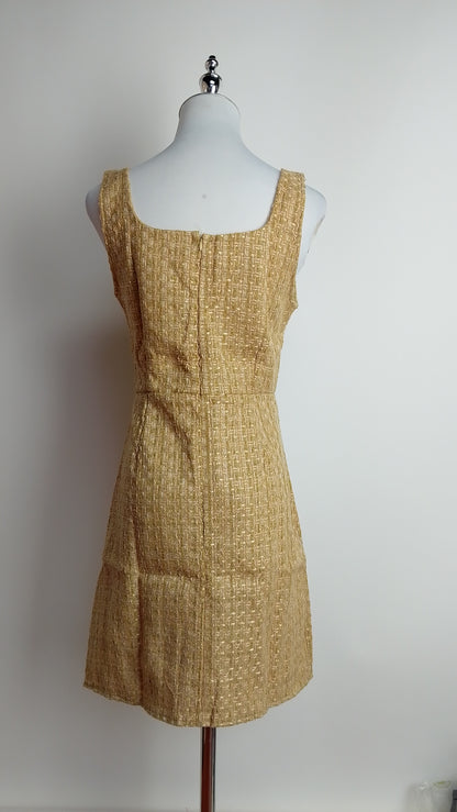 Vestido corto beige textura / L32A