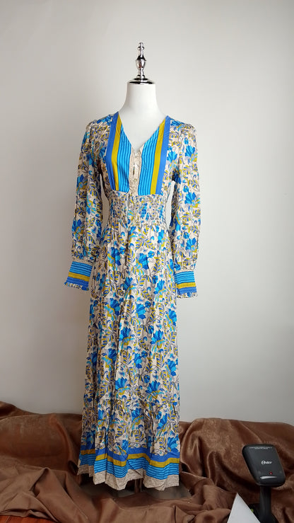 Vestido Floral Azul / ANU15