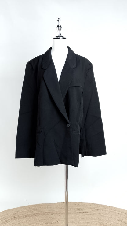 Blazer Negro Oversize Ejecutivo / ANBL2661