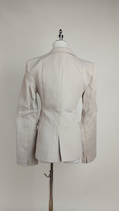 Blazer Gris Claro Elegante / ANBL2653