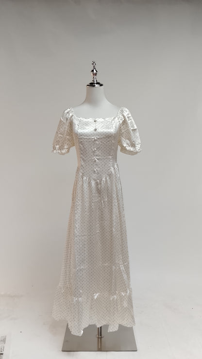 Vestido Blanco con Volantes / SH114