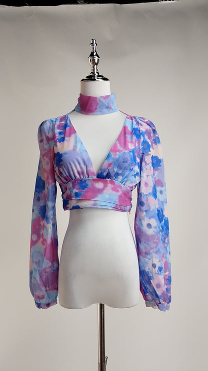 Crop Top Estampado con Amarre / ANB26085