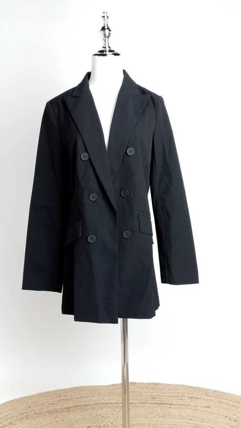 Blazer Elegante + Pantalón Blanco Palazzo Clásico /OUTEV51