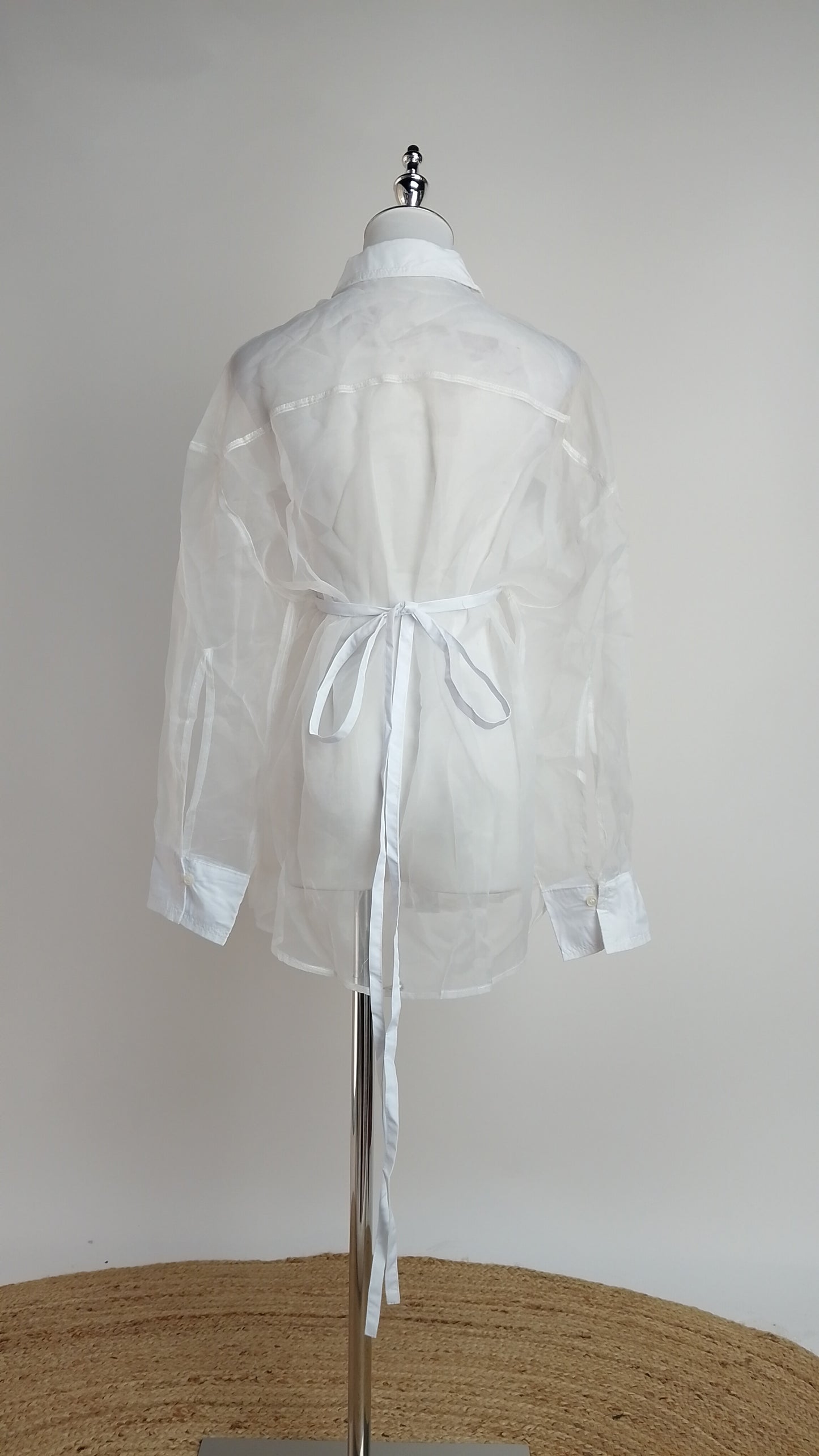 Blusa blanca transparente / ANB26028