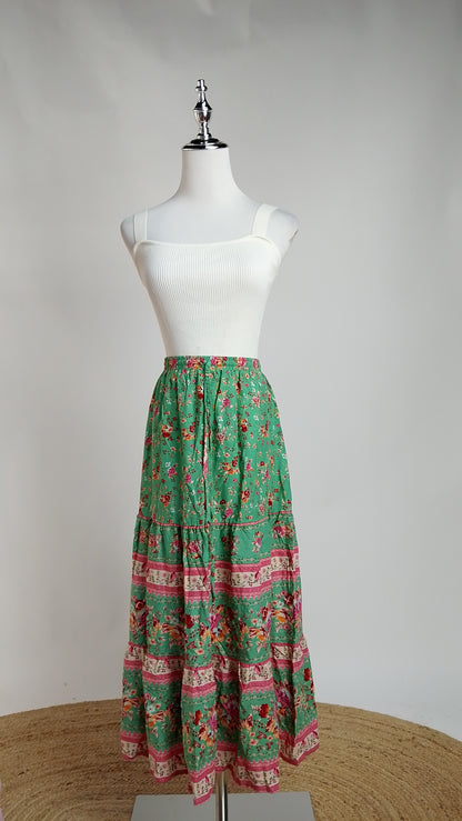 Falda Floral Verde / ANF05