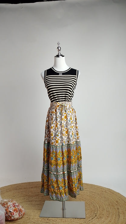 Falda Boho Estampada Multicolor / ANF04
