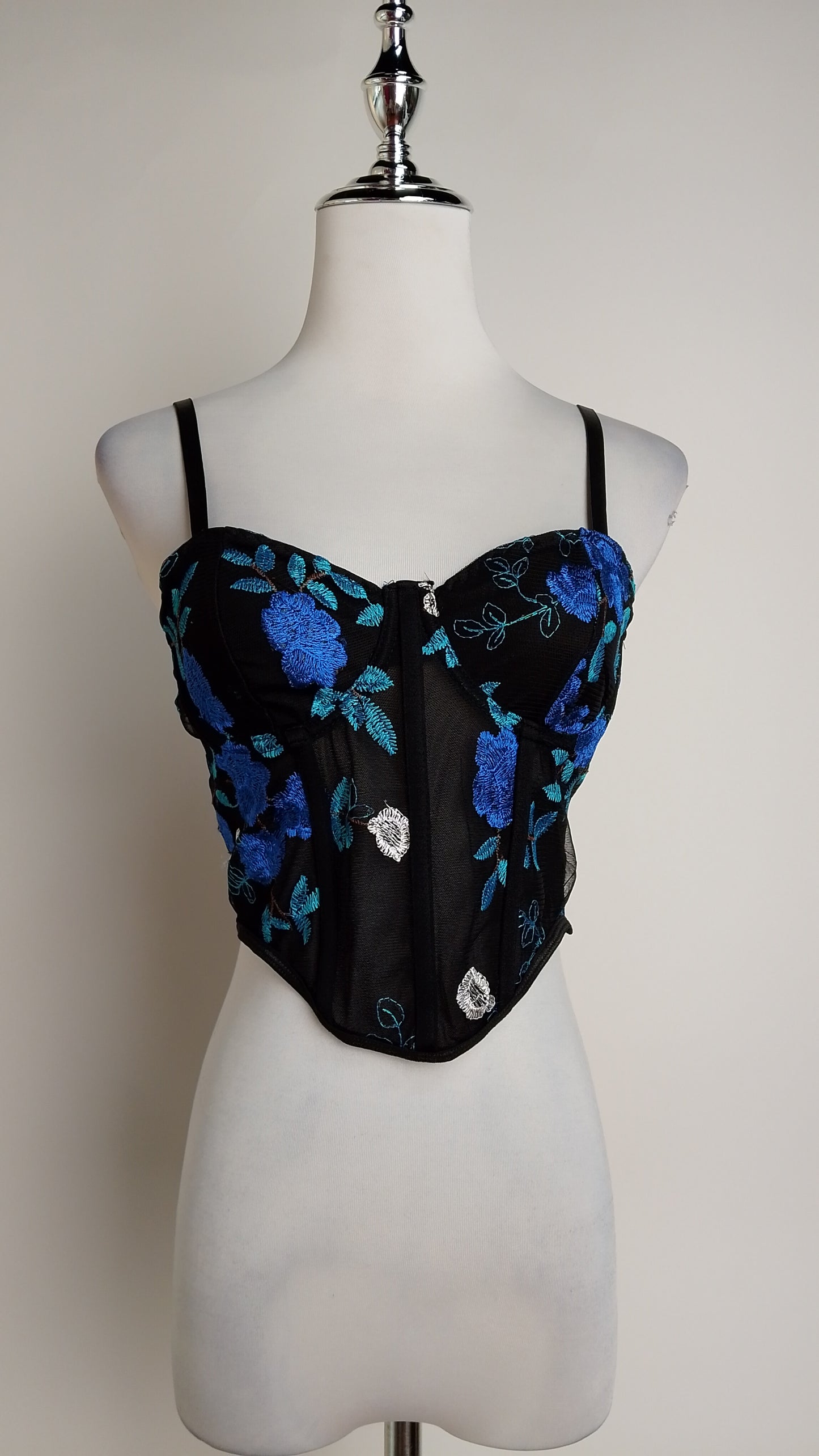 Corset Floral Azul / CB12