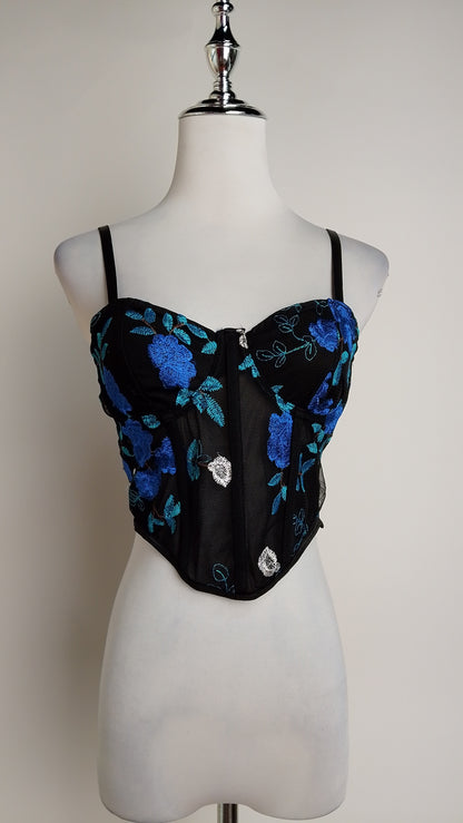 Corset Floral Azul / CB12